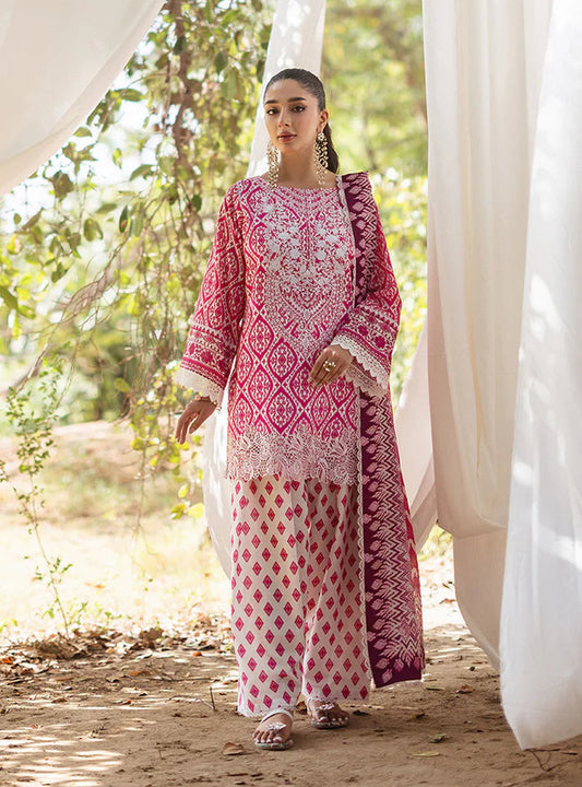 3 Piece Stitched Lawn Suit - Ready to Wear