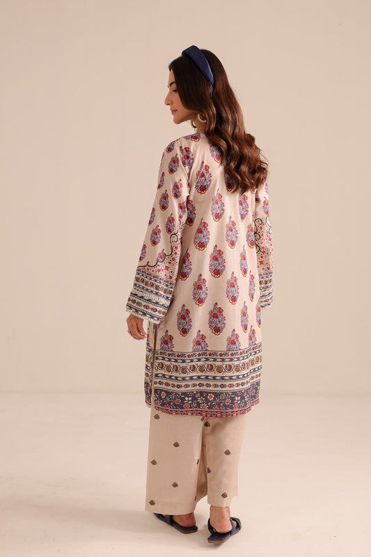 2 Piece Stitched Printed Cotton Lawn Suit - Ready to Wear