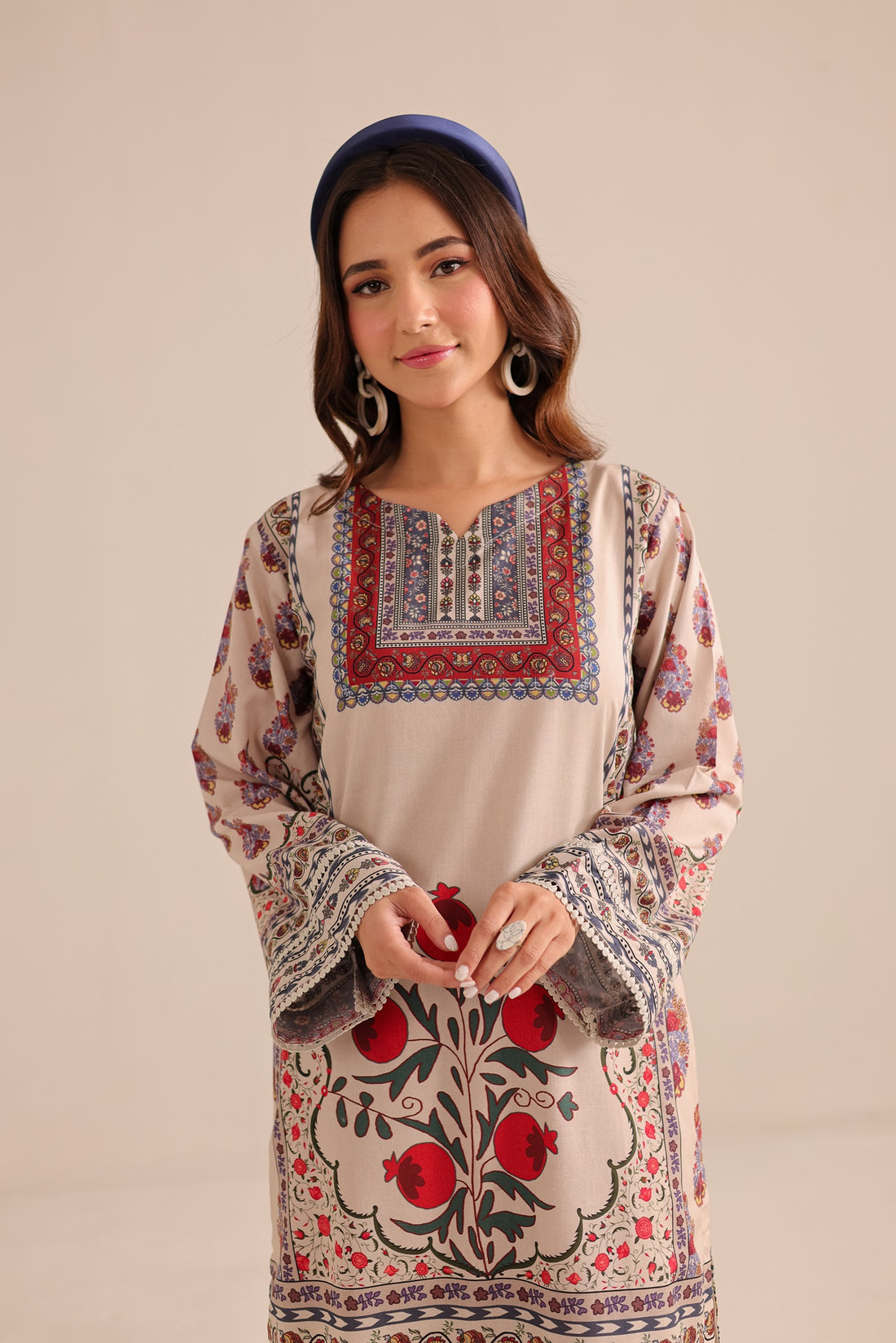 2 Piece Stitched Printed Cotton Lawn Suit - Ready to Wear