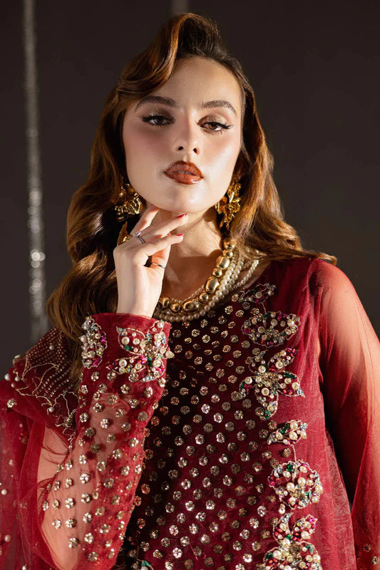 Raw Silk Suit with Handwork Organza Dupatta | Ready To Wear