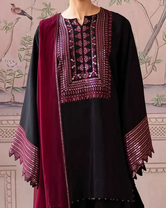 03-Piece Embroidered Lawn Suit | Ready To Wear