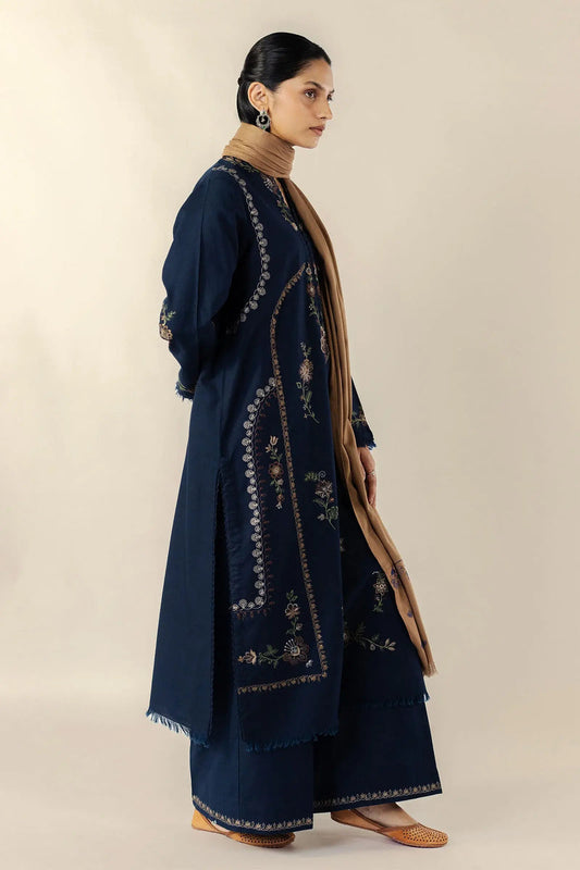 3 Piece Stitched Dhank Suit - Ready to Wear