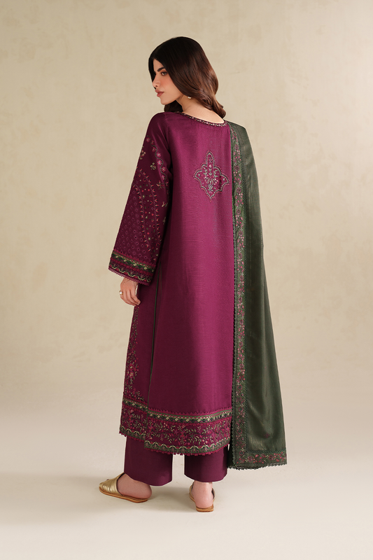 3 Piece Stitched Dhank suit - Ready to Wear