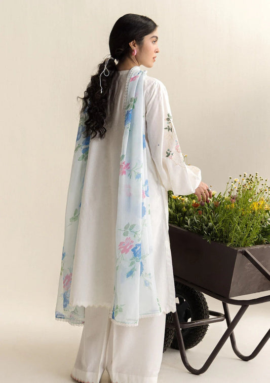 03-Piece Embroidered Dhank Suit - Ready To Wear