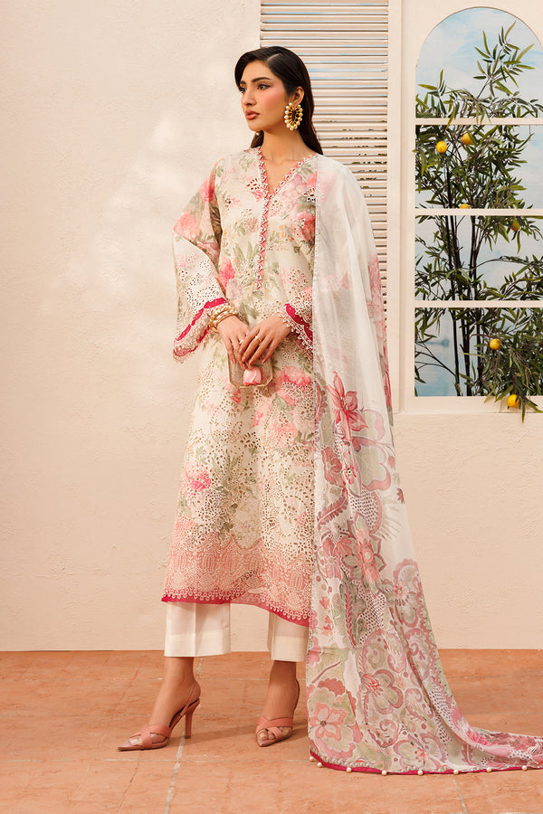 Lawn Elegance – Premium Lawn Suit with Chiffon Dupatta Ready to Wear
