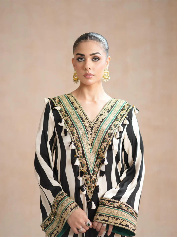 2 Piece Stitched Silk Suit - Ready to Wear