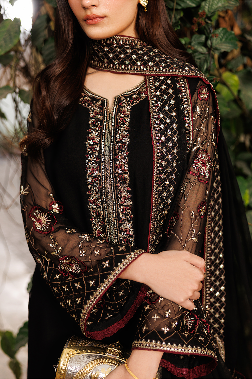 Chiffon Elegance Embroidered 3-Piece Suit | Ready to Wear