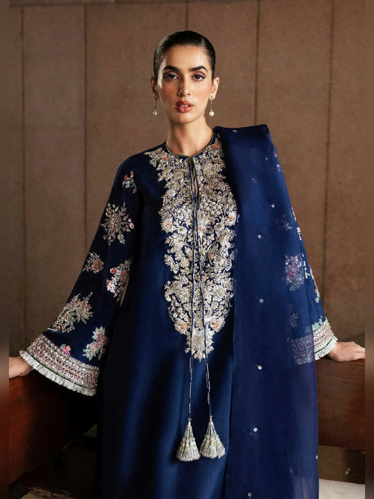 03-Piece Raw Silk Suit - Ready To Wear