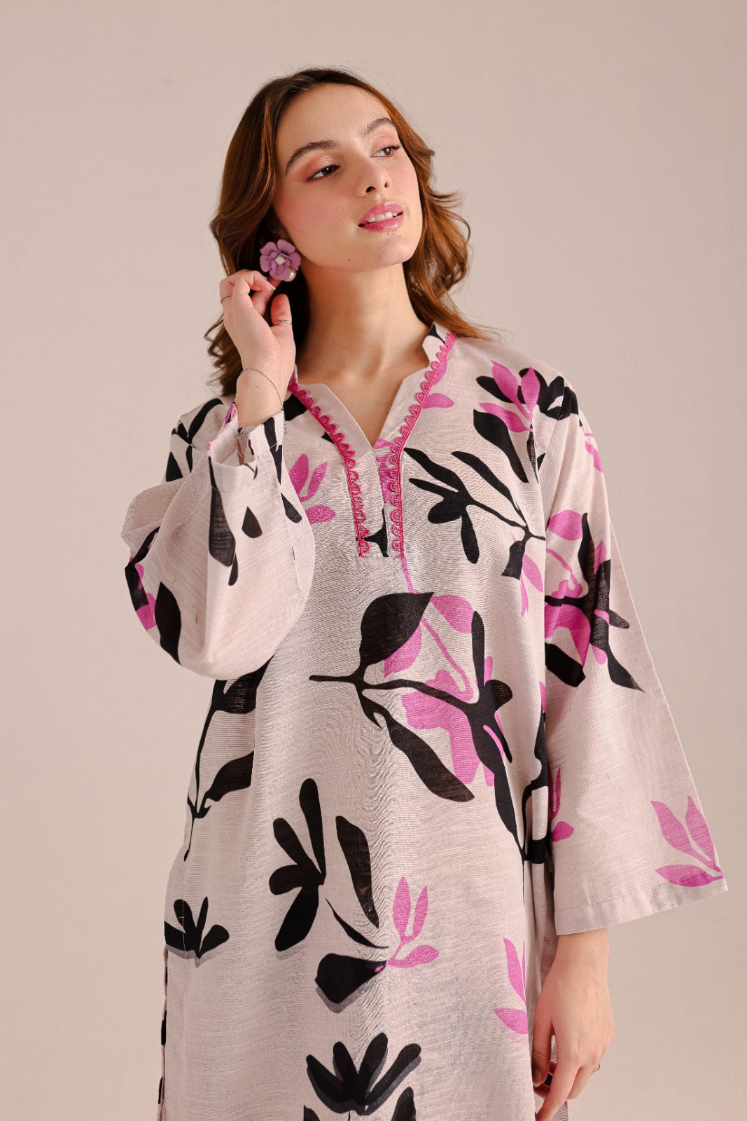 2 Piece Stitched Printed Cotton Lawn Suit - Ready to Wear
