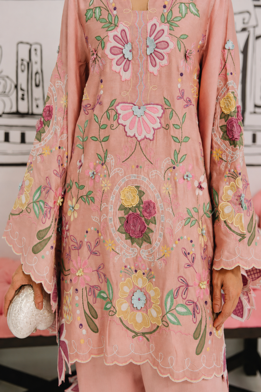 Luxury 3D Embroidered Silk – Ready-to-Wear