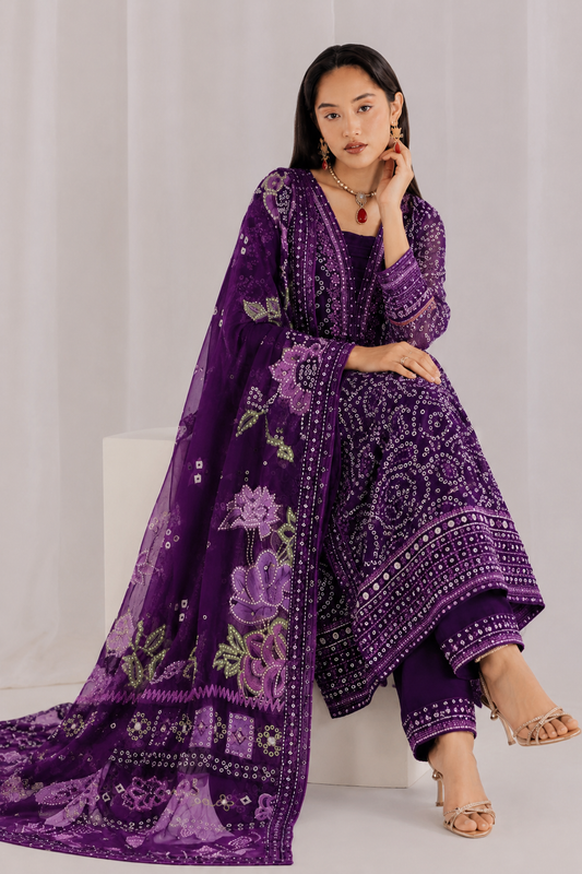Digital Printed Chiffon 3-Piece Ready-to-Wear Formal Suit