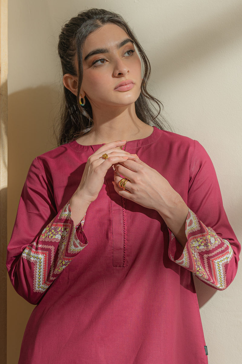 2-Piece Stitched Screen-Printed Suit - Ready to Wear