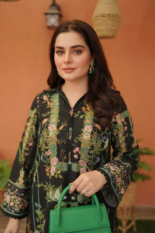 Silk Signature – Luxury Digital Printed 3-Piece Suit Ready to Wear
