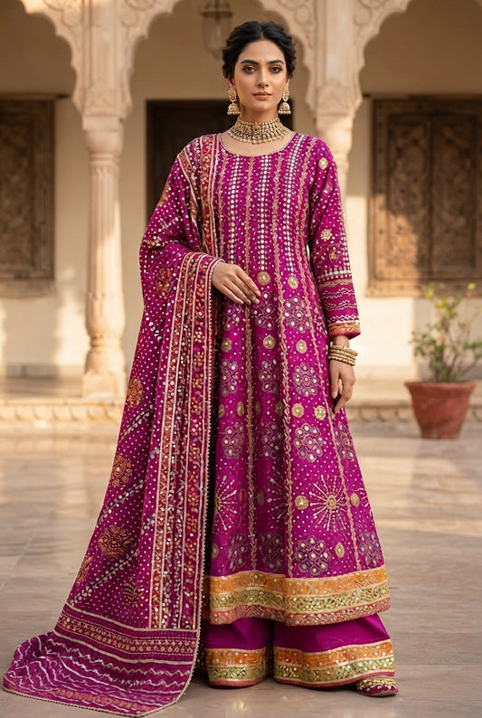 Chiffon Glamour – Premium Embroidered Maxi | Ready to Wear