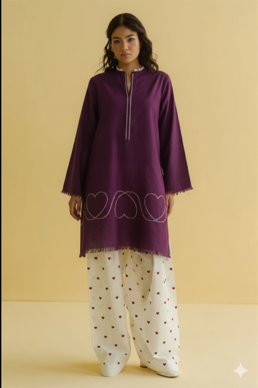 2 Piece Stitched Lawn Suit - Ready to Wear