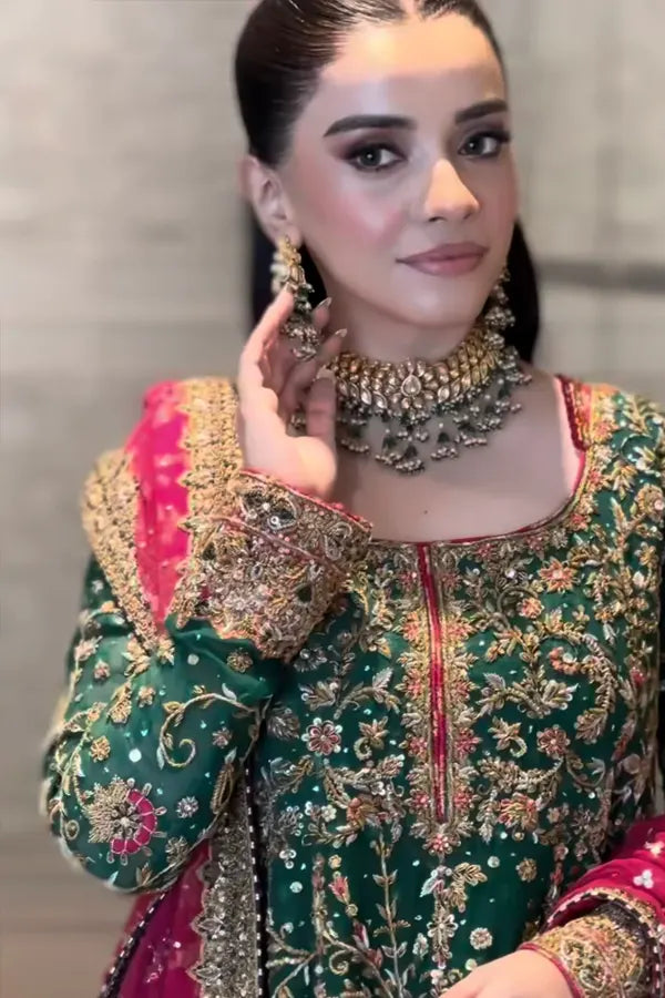 Emerald Green & Pink Formal Wedding Collection – Ready to Wear