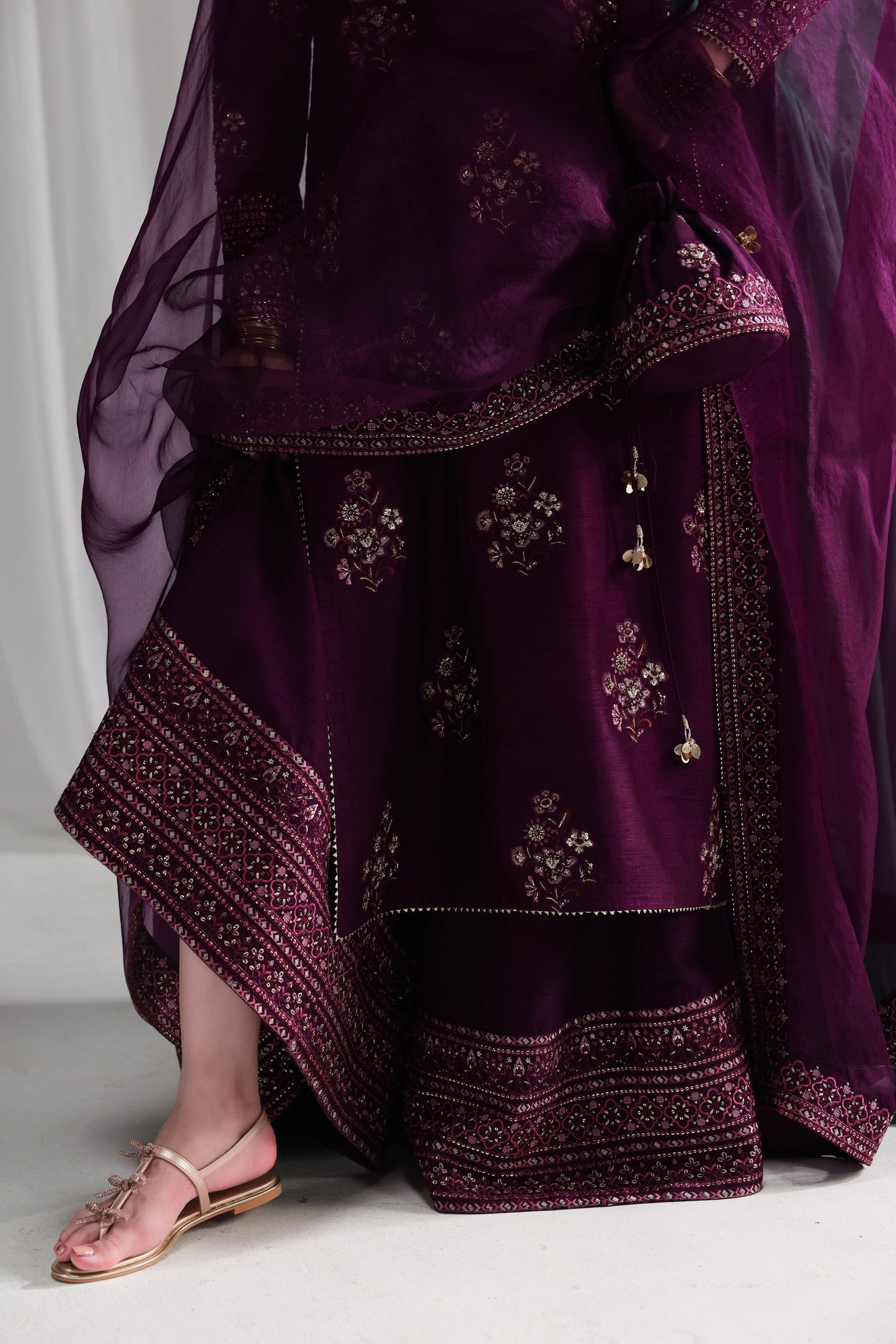 3-Piece Luxury Raw Silk Embroidered Suit with Organza Dupatta | Ready to Wear