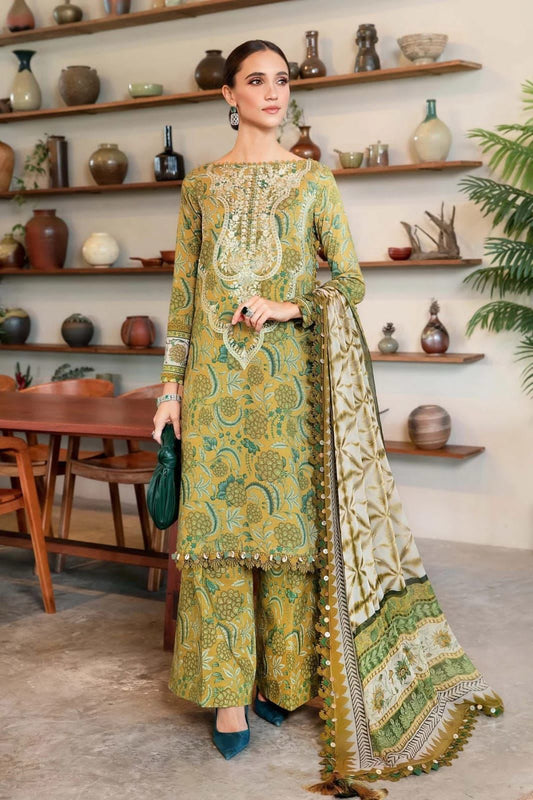 3 Piece Stitched Lawn Dress - Ready To Wear
