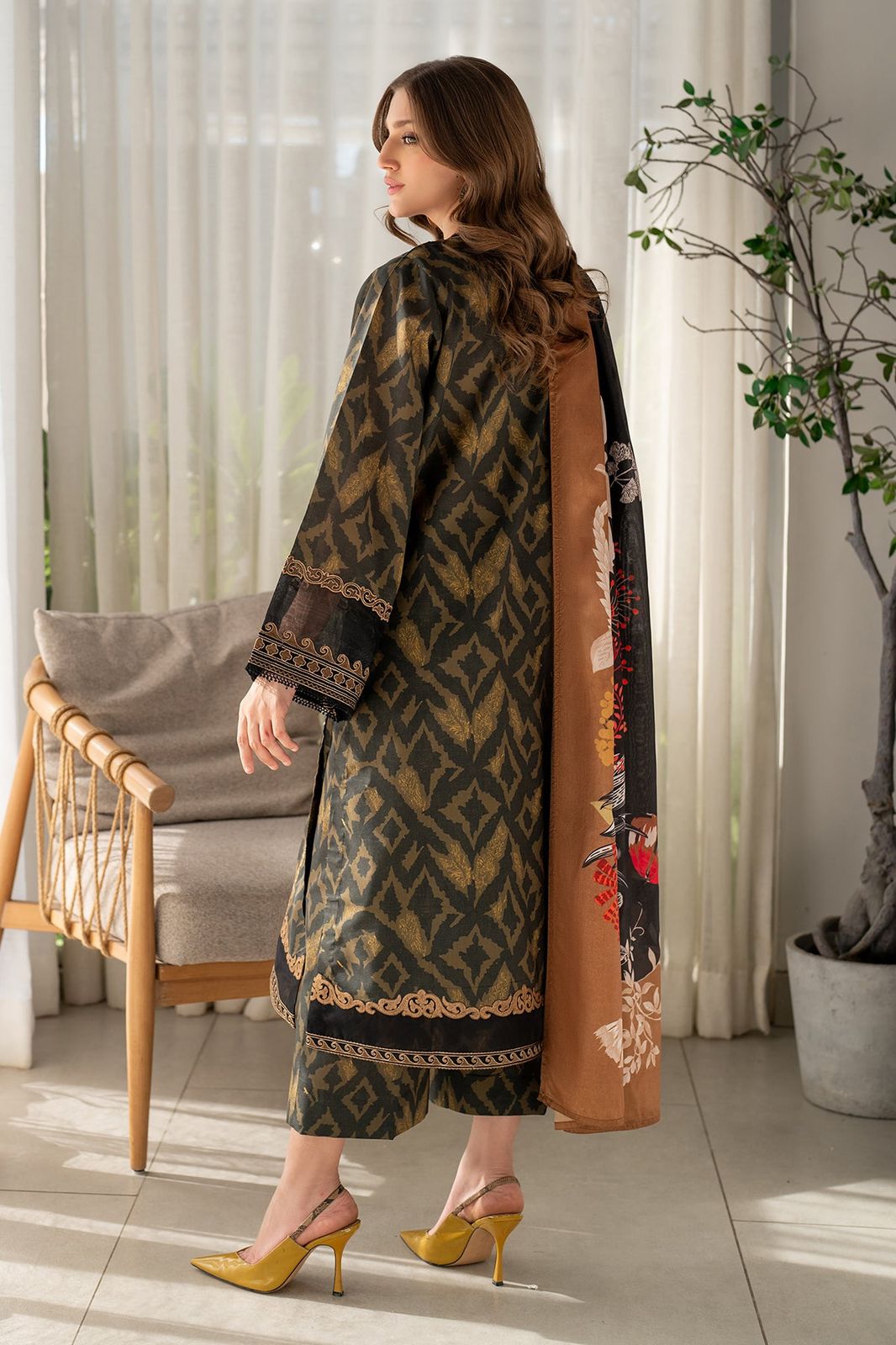 3 Piece Stitched Suit - Ready To Wear