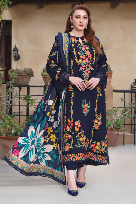 3 Piece Stitched Dhank Suit - Ready to Wear