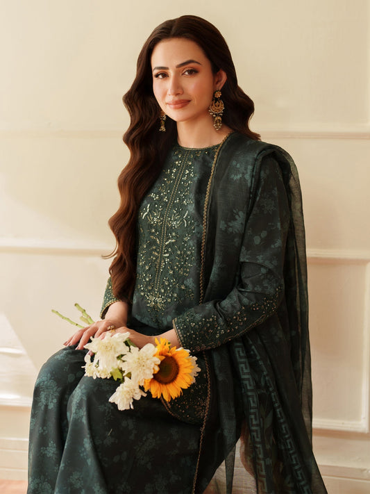 03-Piece Stitched Digital Printed Lawn Suit Ready To Wear