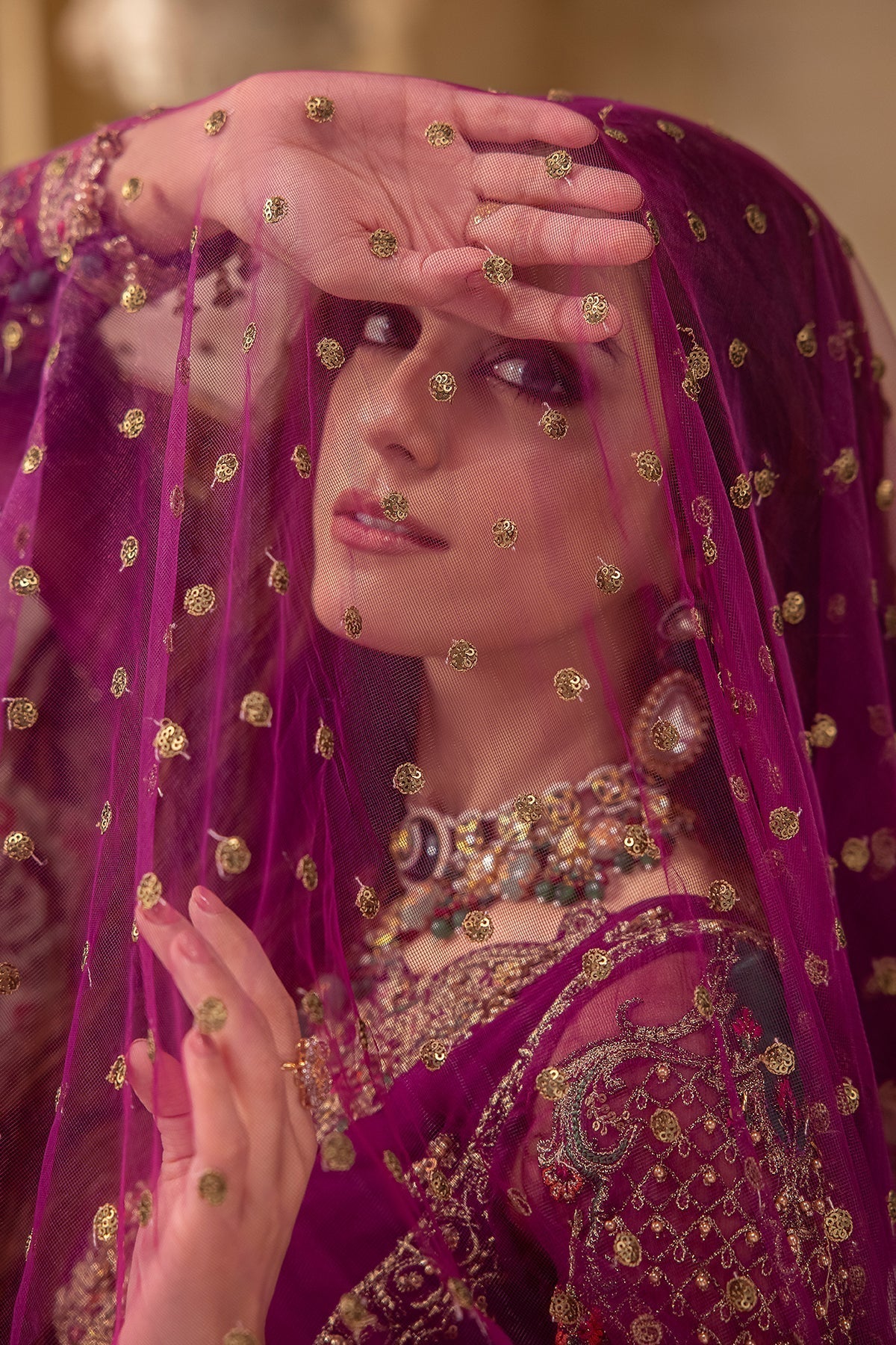 03-Piece Sequence Chiffon Dress Ready To Wear