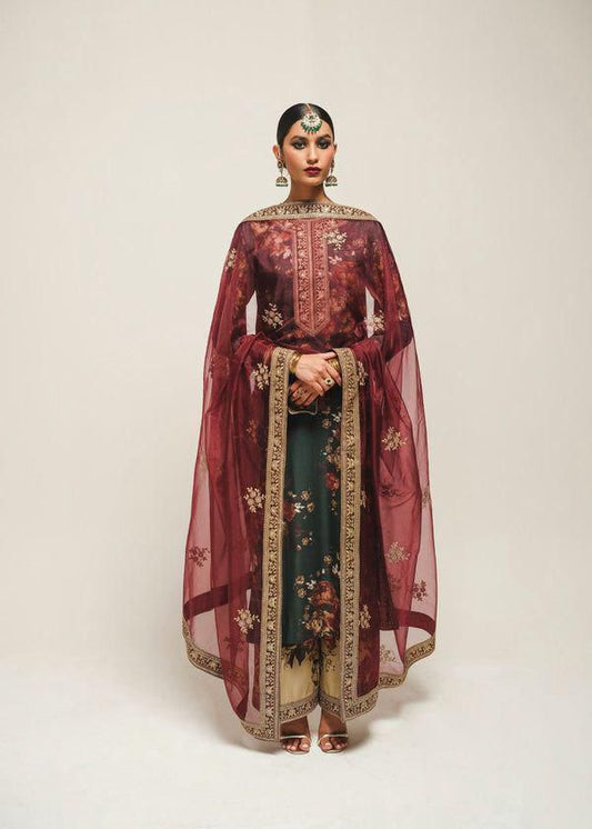 3 Piece Stitched Embroidered Dress - Ready To Wear