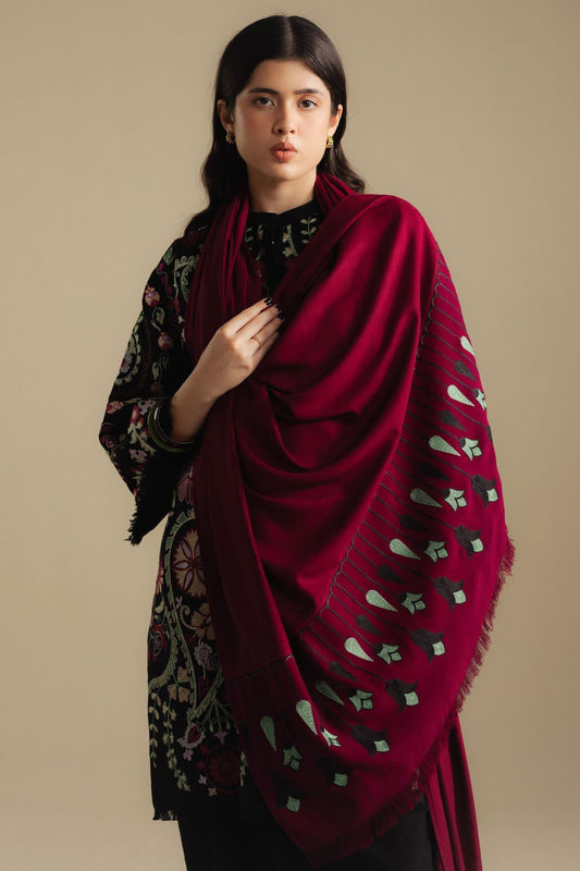 3 Piece Stitched Dhanak Dress - Ready To Wear