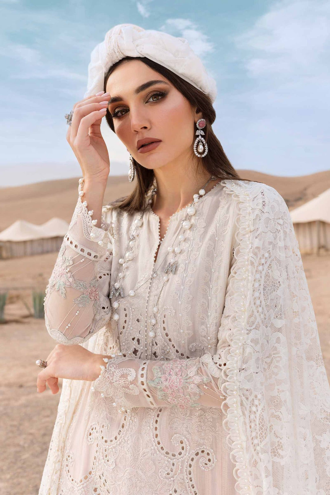 03-Piece Embroidered Luxury Chikankari Lawn - Ready To Wear