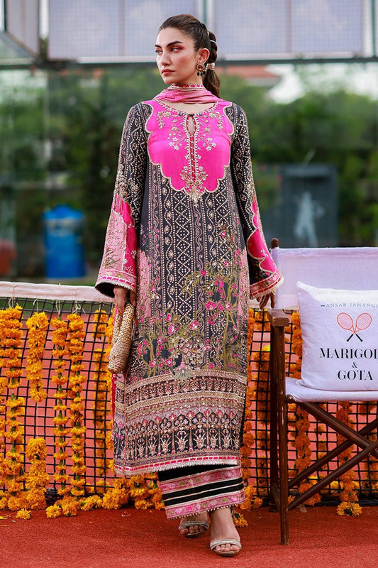 03-Piece Suit With Embroidery - Ready To Wear