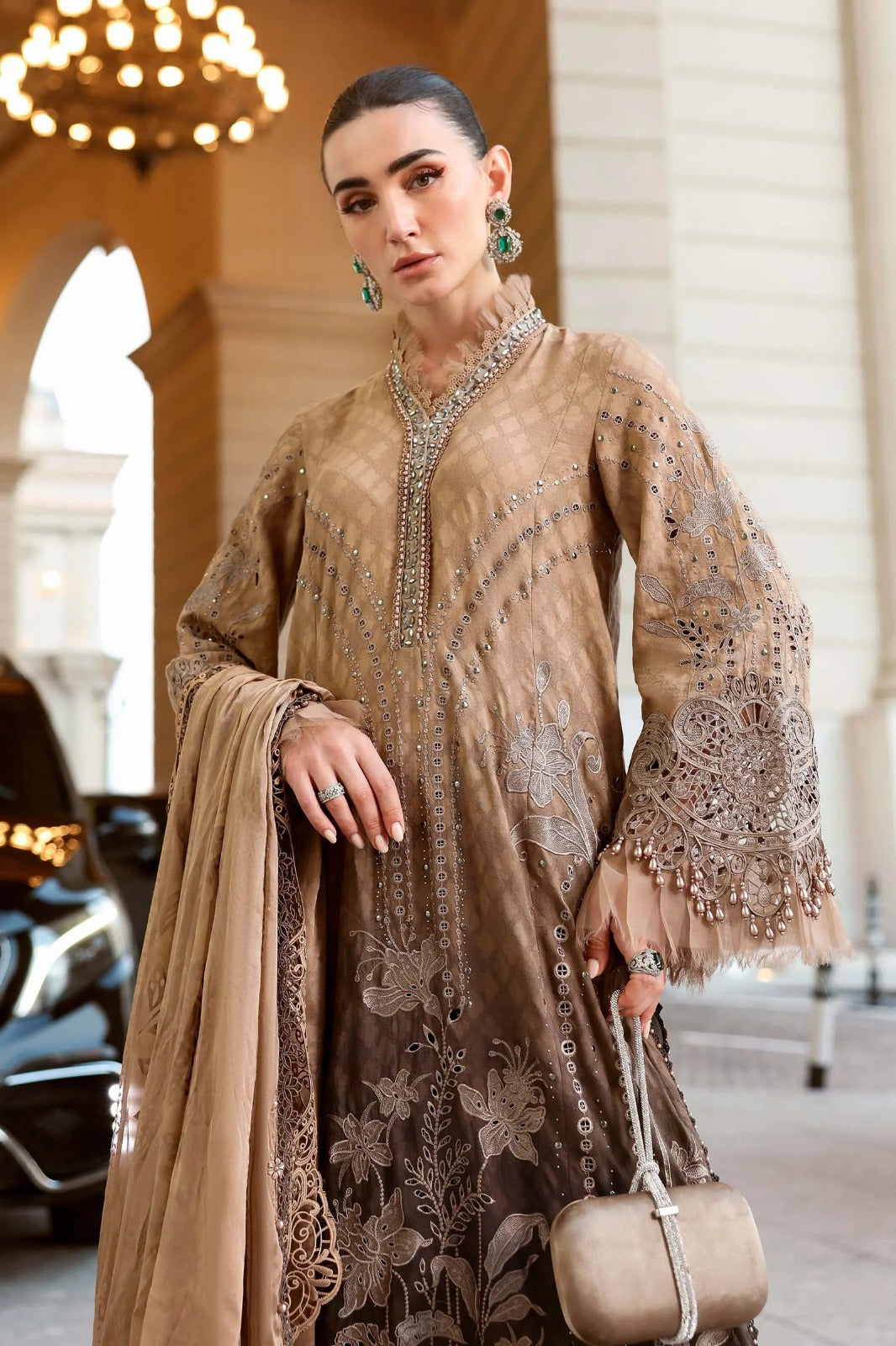 03-Piece Cotton Suit With Chikankari Embroidery - Ready To Wear