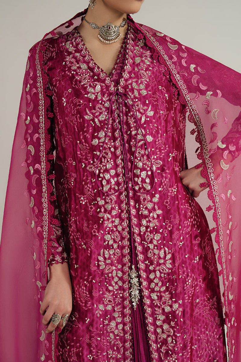 Premium Chiffon Long Shirt Crushed Silk Lehenga | Ready To Wear