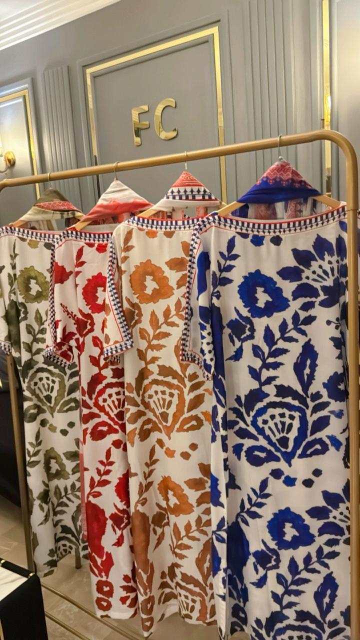 3 Pieces Set Silk kaftan - Ready to Wear