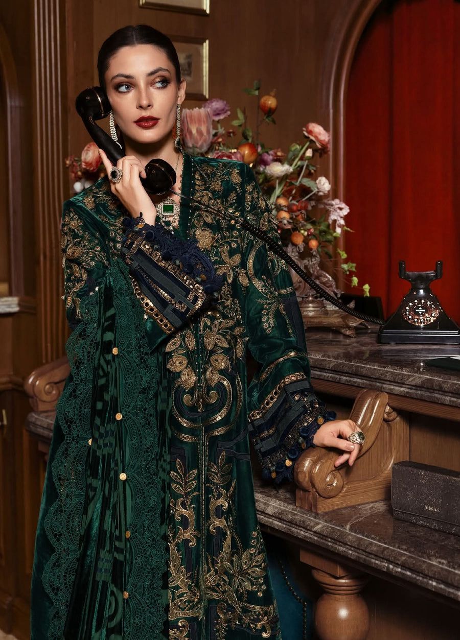 3 Piece Stitched Velvet suit - Ready to Wear