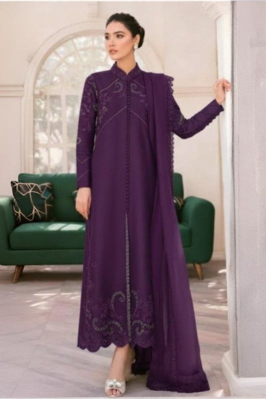 3 Piece Stitched silk suit - Ready to Ware