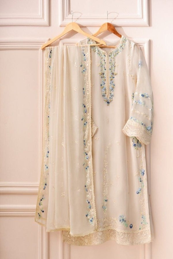 3 Piece Stitched Chiffon Suit - Ready to Wear