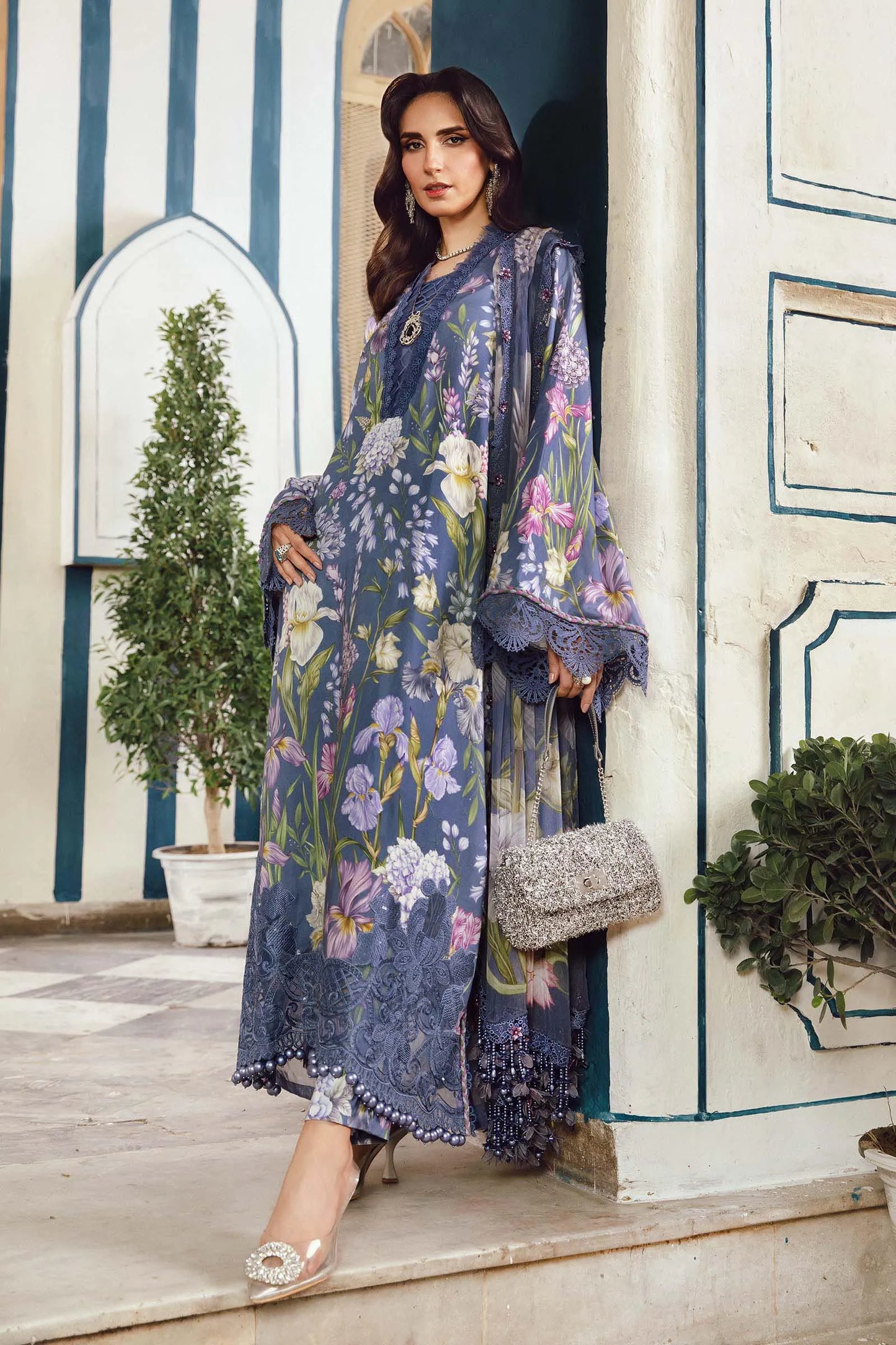 3 Piece Stitched Lawn Suit - Ready to Wear