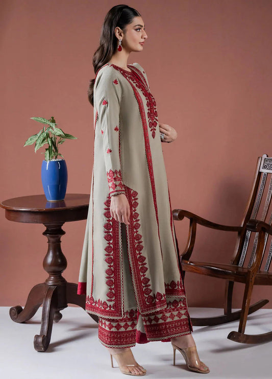 Winter Dhanak 3-Piece Embroidered Suit – Ready to Wear