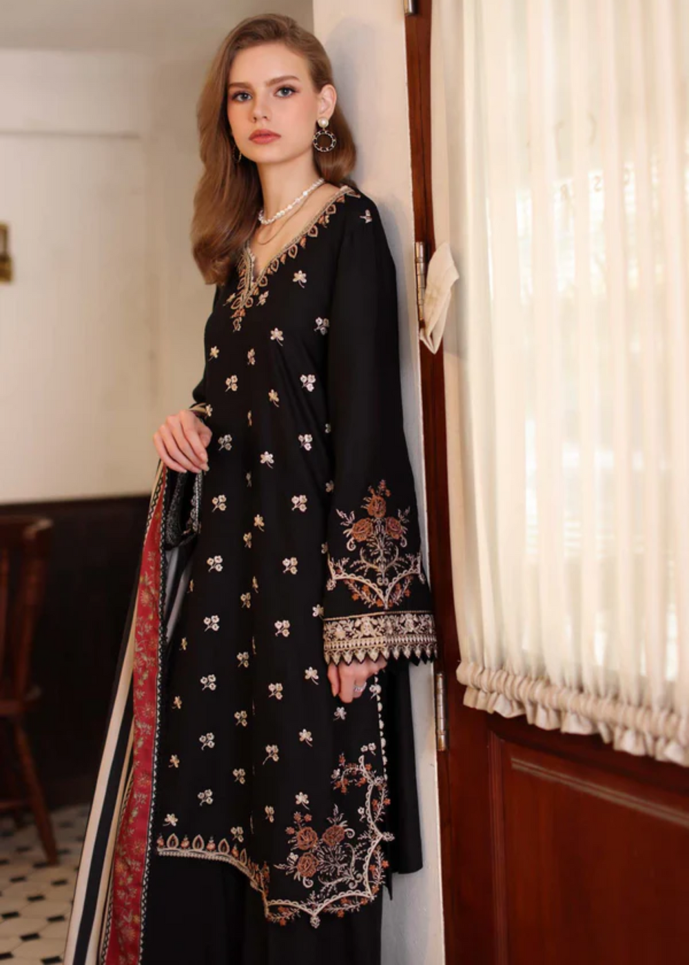 3 Piece Stitched Dhank suit - Ready to Wear