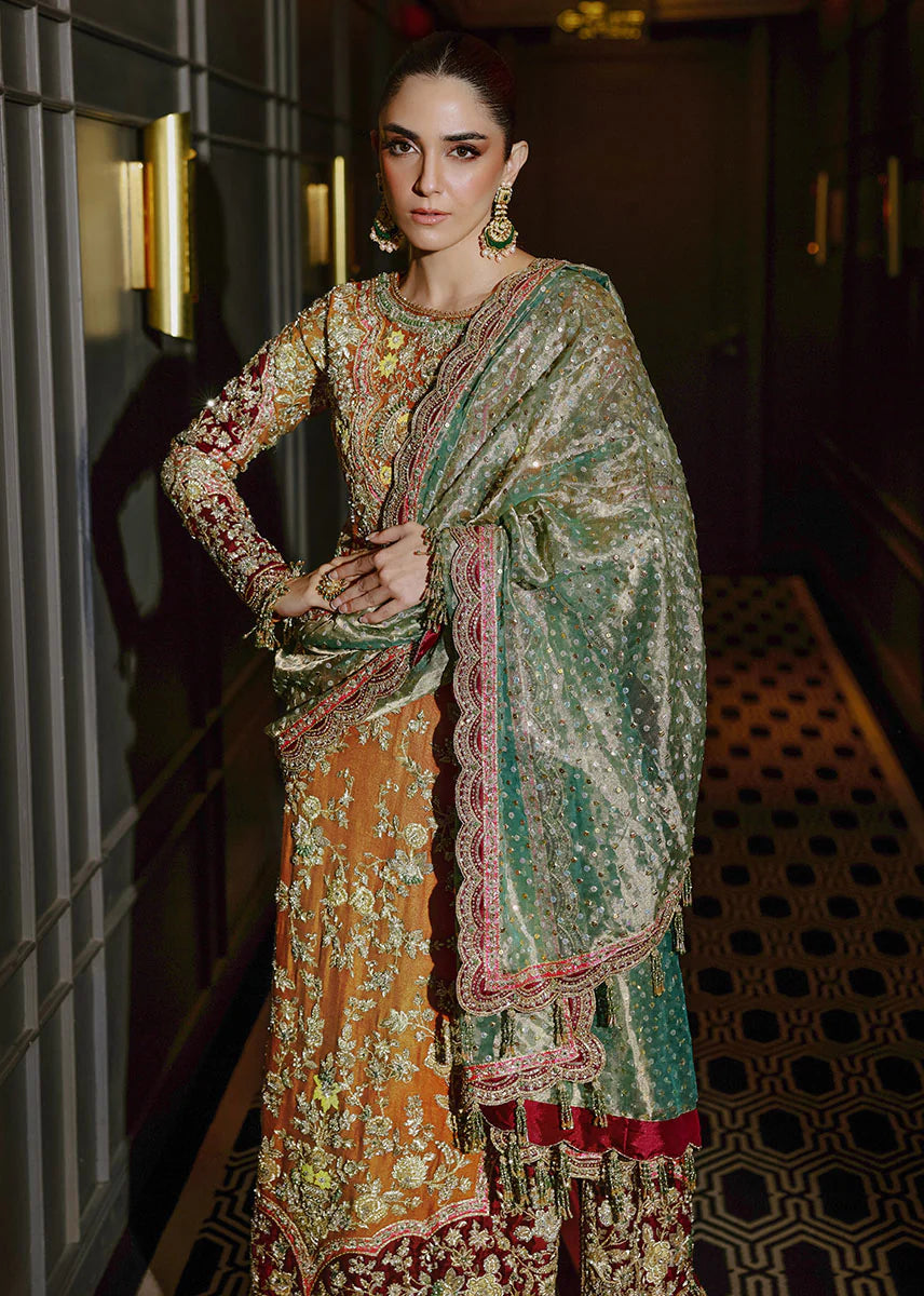 03-Piece Korean Sheesha Silk Suit - Ready To Wear