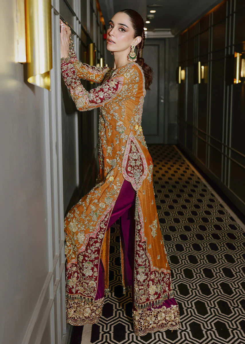 03-Piece Korean Sheesha Silk Suit - Ready To Wear