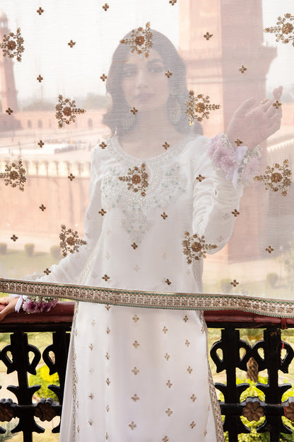 Stitched 3 Pieces Chiffon Embroidered Suit Ready To Wear