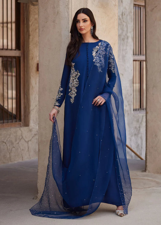 03-Piece Stitched Silk Dress - Ready To Wear