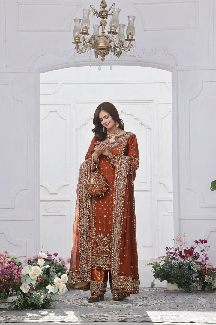 03-Piece Luxury Hand Embellishment Suit - Ready To Wear