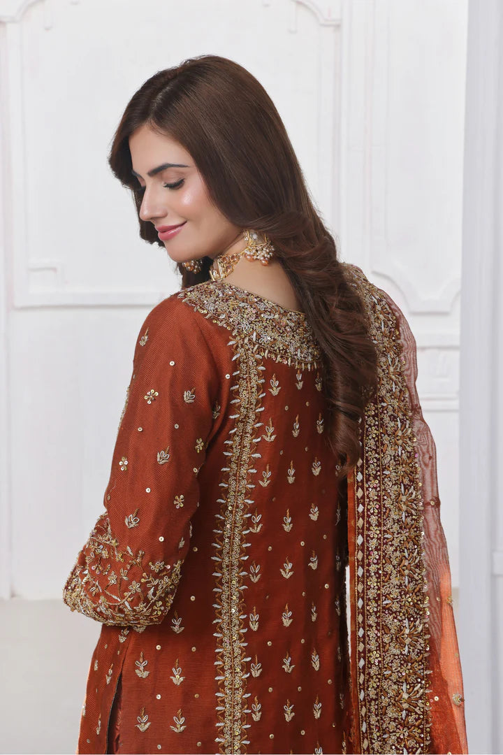 03-Piece Luxury Hand Embellishment Suit - Ready To Wear