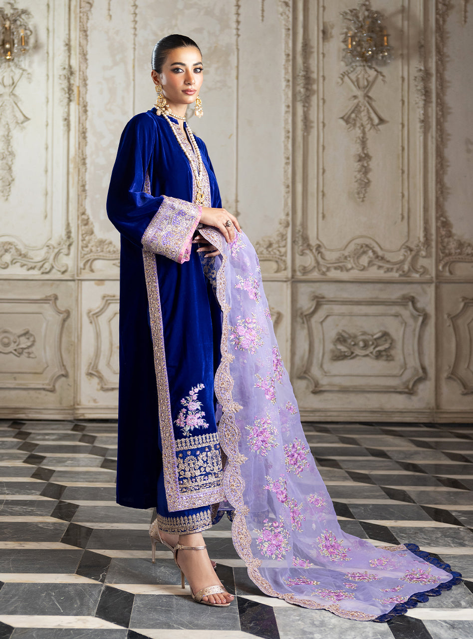 3 Piece Stitched Velvet Bridal Suit - Ready To Wear