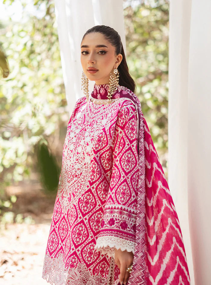 3  Piece  Stitched Lawn  Suit - Ready to Wear