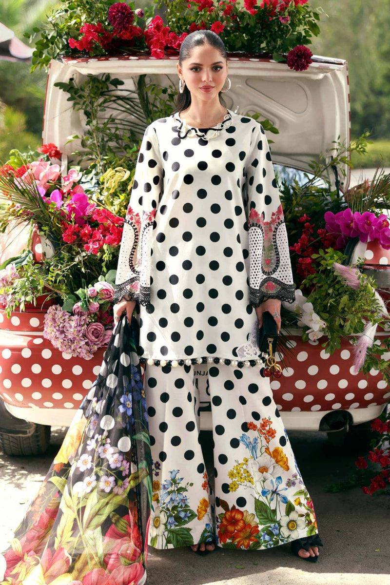 02-Piece Printed Lawn Suit With Chiffon Dupatta | Ready To Wear
