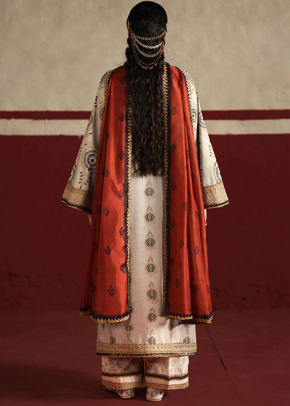 03-Piece Printed Lawn Suit With Embroidery | Ready To Wear