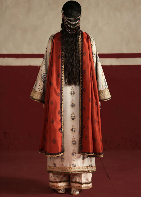 03-Piece Printed Lawn Suit With Embroidery | Ready To Wear